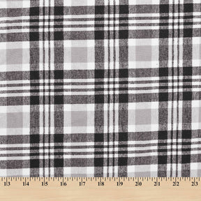 Plaid Cotton Flannel Black Fabric SV575317 3
