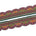 2 25 Inch Multicolor Metallic Leaf Sequin Corded Woven Embroidered Trim SV580406 Hunter Green A1