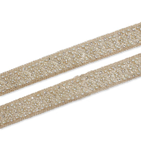 1 25 Inch Sequined Pearl Corded Embroidered Mesh Trim SV580408 Pearl White A1