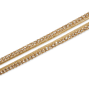 0 5 Inch Bedazzled Rhinestone Corded Trim SV580413 Gold A1