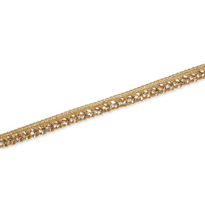 0 5 Inch Bedazzled Rhinestone Corded Trim SV580413 Gold A2