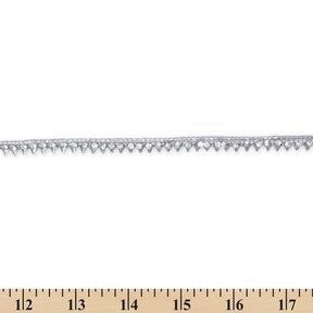 1 Centimeter Triangular Rhinestone Glitter Braided Trim SV580420 Silver A9