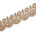 2.5 Inch Floral Metallic Cording With Rhinestones & Embroidery On Mesh Fabric Trim SV580425 Copper A3