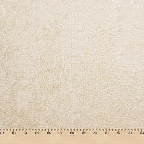 Crocodile Upholstery Velvet Fabric SV580450 Ivory 4