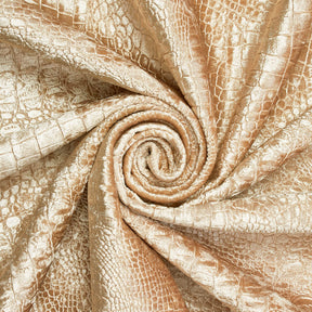 Crocodile Upholstery Velvet Fabric SV580451 Beige 2