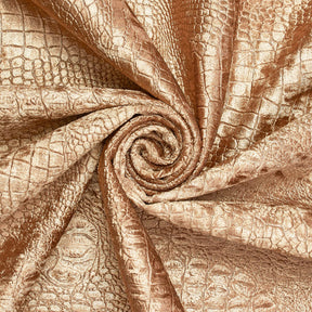 Crocodile Upholstery Velvet Fabric SV580453 Copper 2