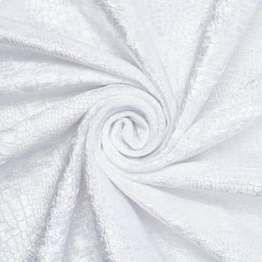 Crocodile Upholstery Velvet Fabric SV580454 White 2
