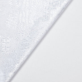 Crocodile Upholstery Velvet Fabric SV580454 White 3