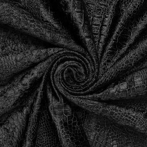 Crocodile Upholstery Velvet Fabric SV580455 Black 2