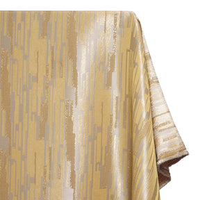Abstract Stripes Extra Wide Brocade Upholstery Jacquard Fabric SV580460 Gold / Lilac 2