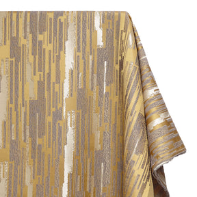 Abstract Stripes Extra Wide Brocade Upholstery Jacquard Fabric SV580460 Gold / Lilac 1