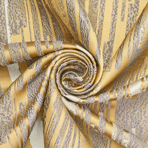 Abstract Stripes Extra Wide Brocade Upholstery Jacquard Fabric SV580460 Gold / Lilac 3