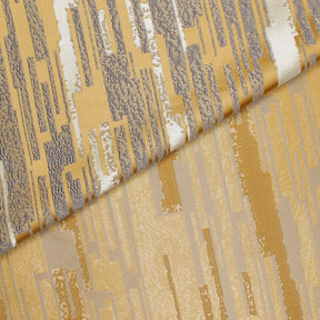Abstract Stripes Extra Wide Brocade Upholstery Jacquard Fabric SV580460 Gold / Lilac 4