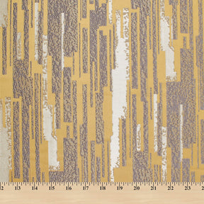 Abstract Stripes Extra Wide Brocade Upholstery Jacquard Fabric SV580460 Gold / Lilac 5
