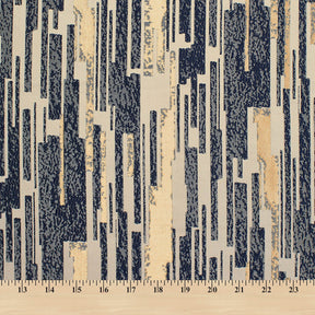 Abstract Stripes Extra Wide Brocade Upholstery Jacquard Fabric SV580461 Gold / Blue 5