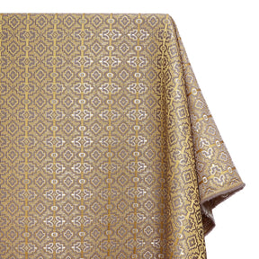 Kashmir Geometric Extra Wide Brocade Upholstery Jacquard Fabric SV580462 Gold / Lilac 1