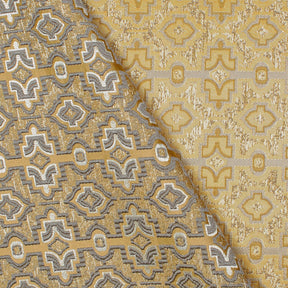 Kashmir Geometric Extra Wide Brocade Upholstery Jacquard Fabric SV580462 Gold / Lilac 4
