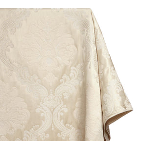 Royal Damask Chenille Upholstery Brocade Satin Jacquard Fabric SV580465 Beige Ivory A1