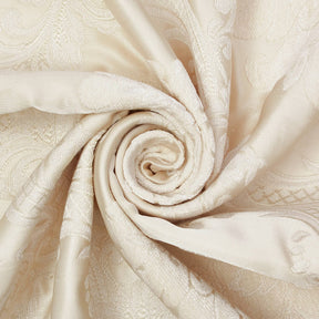 Royal Damask Chenille Upholstery Brocade Satin Jacquard Fabric SV580465 Beige Ivory A2
