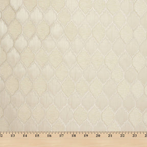 Trellis Chenille Upholstery Brocade Satin Jacquard Fabric SV580466 Beige Ivory A9