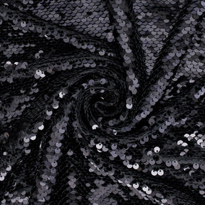 Fish Scale Sequins On Dty Knit Jersey Fabric SV580668 Black 1
