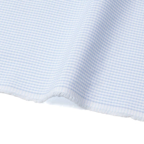 1/16 Inch Gingham Check Polyester Cotton Poplin Fabric SV575754 Light Blue / White Image A3