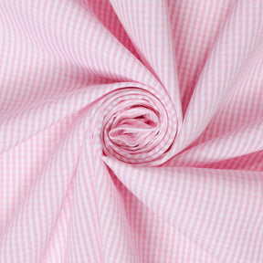 1/16 Inch Gingham Check Polyester Cotton Poplin Fabric SV575751 Pink / White Image A2
