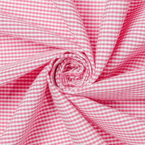 1/16 Inch Gingham Check Polyester Cotton Poplin Fabric SV575749 Fuchsia / White Image A2