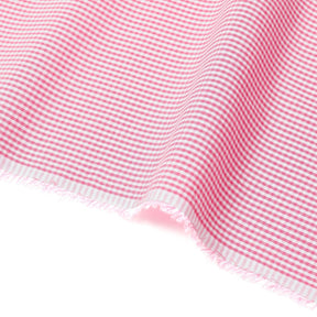 1/16 Inch Gingham Check Polyester Cotton Poplin Fabric SV575749 Fuchsia / White Image A3