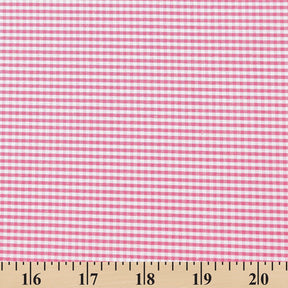 1/16 Inch Gingham Check Polyester Cotton Poplin Fabric SV575749 Fuchsia / White Image A9