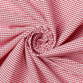 1/16 Inch Gingham Check Polyester Cotton Poplin Fabric SV575746 Red / White Image A2