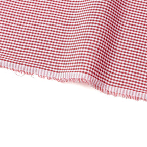 1/16 Inch Gingham Check Polyester Cotton Poplin Fabric SV575746 Red / White Image A3