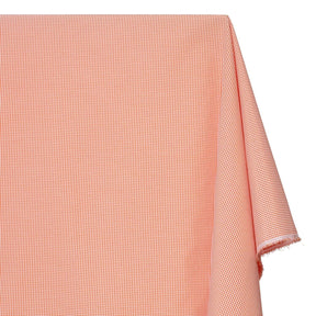 1/16 Inch Gingham Check Polyester Cotton Poplin Fabric SV575748 Orange / White Image A1