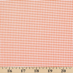1/16 Inch Gingham Check Polyester Cotton Poplin Fabric SV575748 Orange / White Image A9