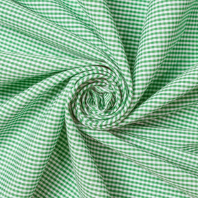 1/16 Inch Gingham Check Polyester Cotton Poplin Fabric SV575744 Kelly Green / White Image A2