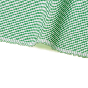 1/16 Inch Gingham Check Polyester Cotton Poplin Fabric SV575744 Kelly Green / White Image A3