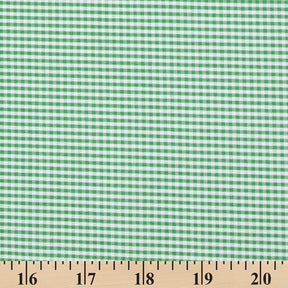 1/16 Inch Gingham Check Polyester Cotton Poplin Fabric SV575744 Kelly Green / White Image A9