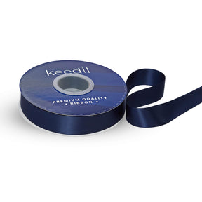Keedil Double Face Satin Ribbon 1 Inch SV580879 Navy Blue 1