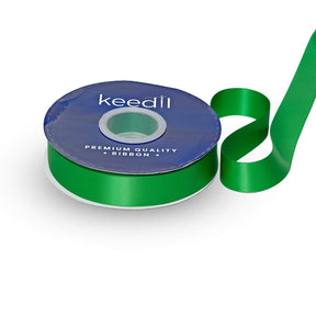 Keedil Double Face Satin Ribbon 1 Inch SV580880 Kelly Green 1