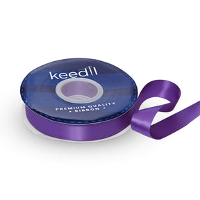Keedil Double Face Satin Ribbon 1 Inch SV580886 Purple 1