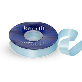 Keedil Double Face Satin Ribbon 1 Inch SV580889 Light Blue 1