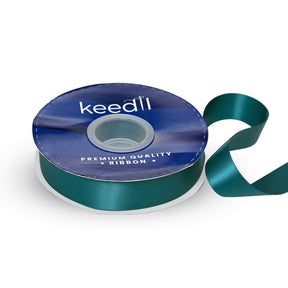 Keedil Double Face Satin Ribbon 1 Inch SV580890 Teal 1