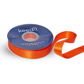 Keedil Double Face Satin Ribbon 1 Inch SV580891 Orange 1