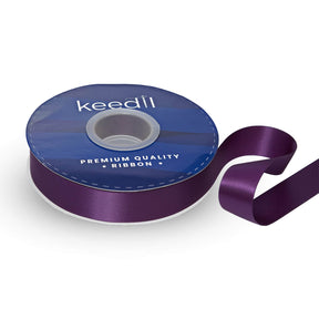 Keedil Double Face Satin Ribbon 1 Inch SV580894 Plum 1