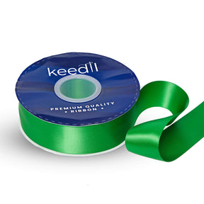 Keedil Double Face Satin Ribbon 1 5 Inch SV580905 Kelly Green 1
