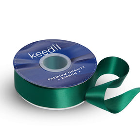 Keedil Double Face Satin Ribbon 1 5 Inch SV580906 Hunter Green 1