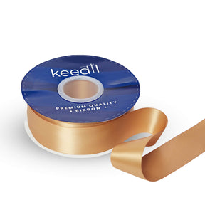 Keedil Double Face Satin Ribbon 1 5 Inch SV580907 Gold 1