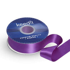 Keedil Double Face Satin Ribbon 1 5 Inch SV580911 Purple 1