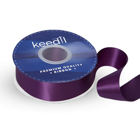 Keedil Double Face Satin Ribbon 1 5 Inch SV580919 Plum 1
