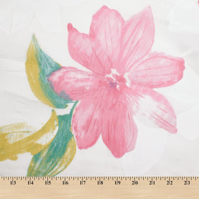 Leafy Flower Extra Wide Burnout Polyester Rayon Jacquard On Voile Fabric SV581106 Pink A9